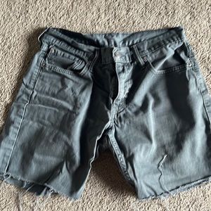 Sage Green Levi Jorts